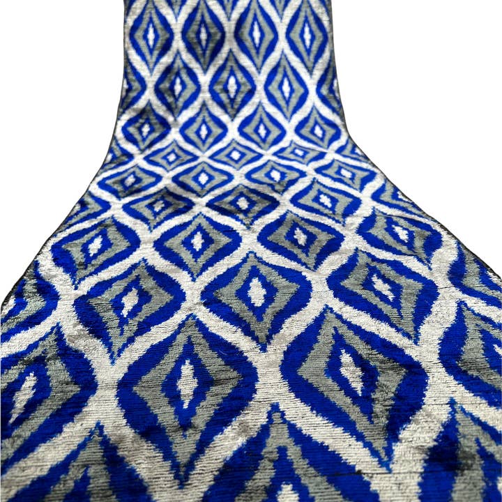 ikat fabric, silk velvet fabric, uzbek handwoven fabric for wholesale by Ikat Atelier