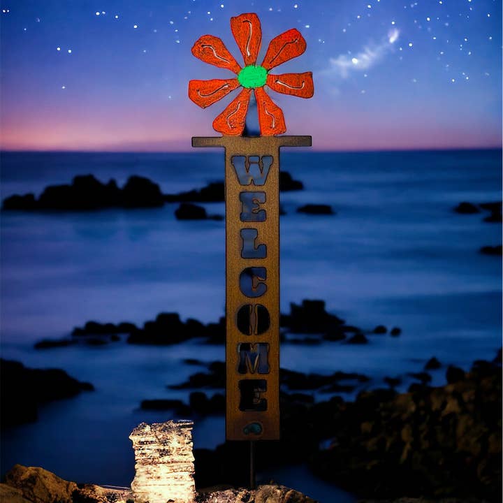 Blomma välkomstskylt växt insatser trädgård 40 födelsedagspresent för wholesale av Whimsies