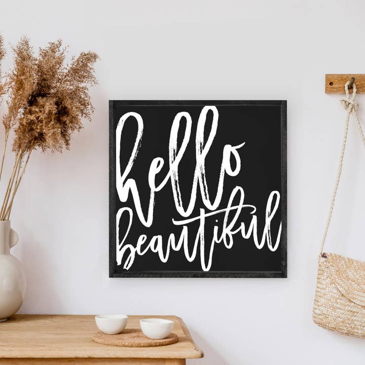 Hoekstra Decor - Wholesale Sign - Hello Beautiful Wood Sign