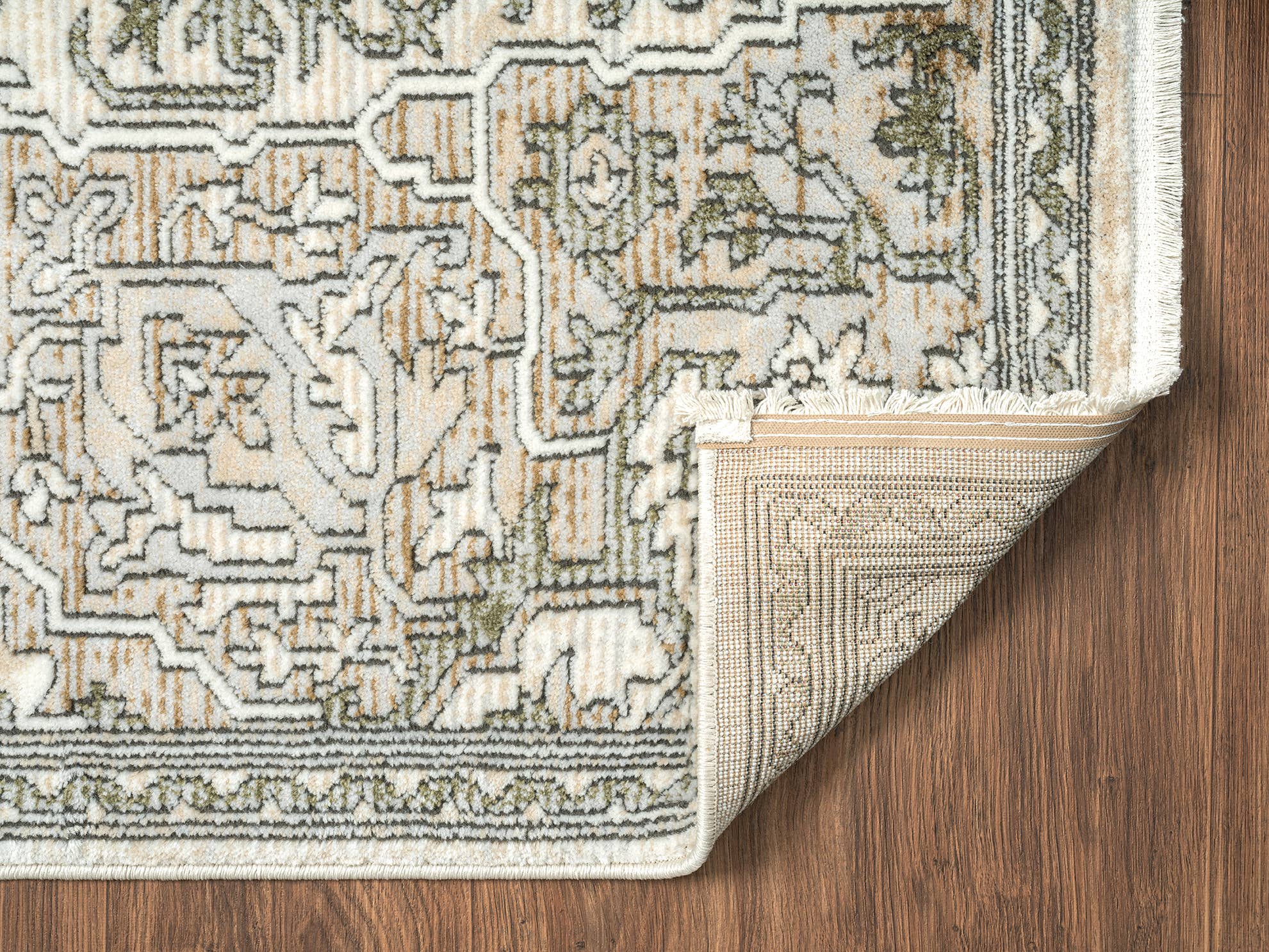 Abani Rugs - Wholesale Vloerkleed - Abani Savoy groen-beige vloerkleed met medaillonmotief4