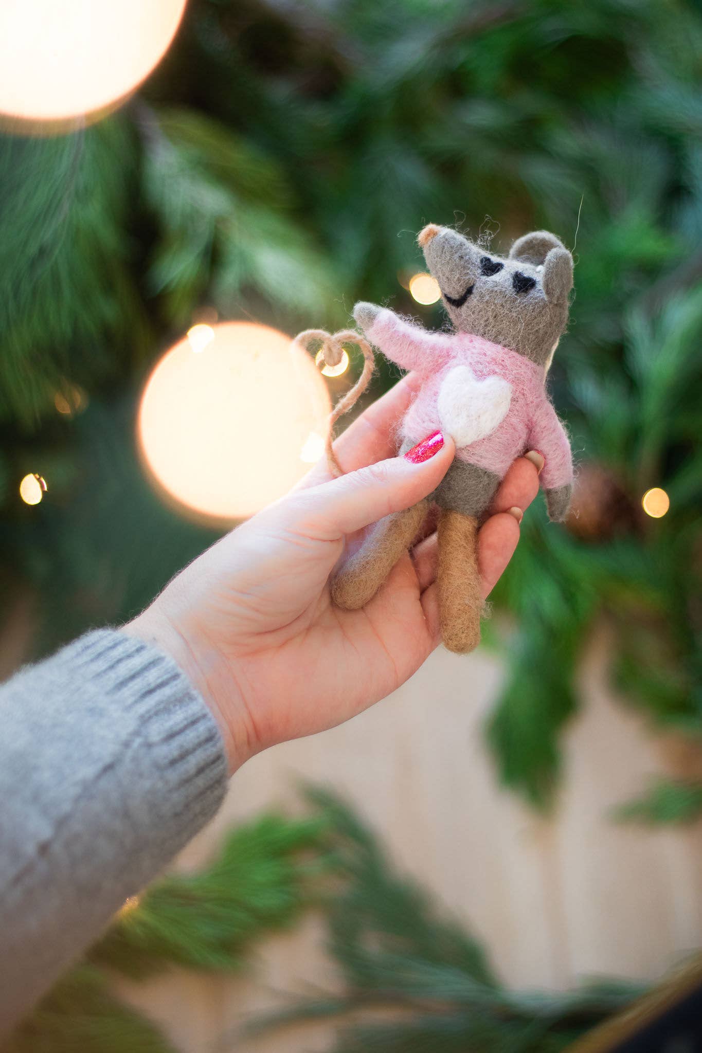 Friendsheep – wholesale Ornament – Cheery Mouse Eco Wool Ornament Collection - (8 styles)1