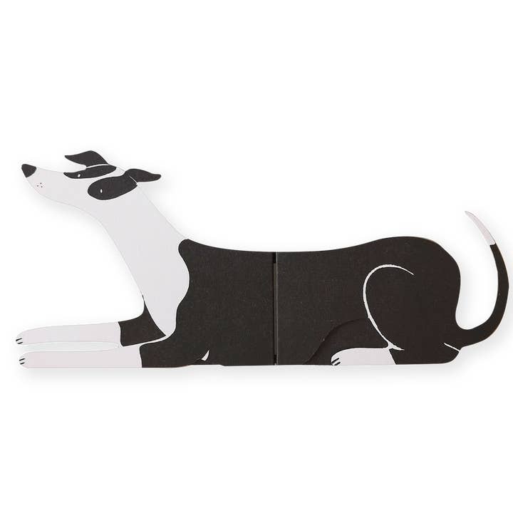 Albert, Extendable Hound Shaped Greetings Card for wholesale by Bryony Moss Illustration