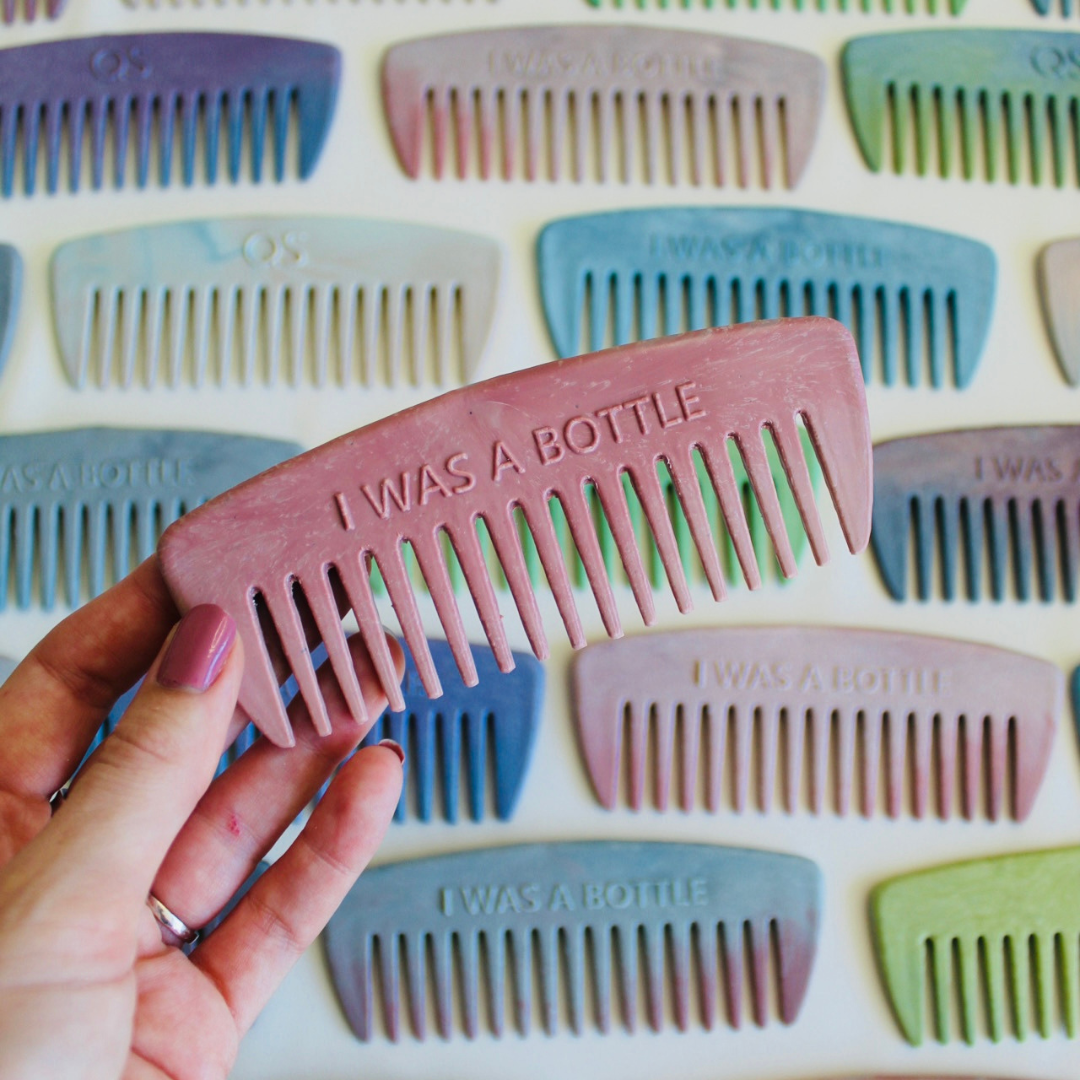 Queen Scrunchie – Großhandel Haarbürste/Kamm – 100% recycelter rosa Haarkamm2