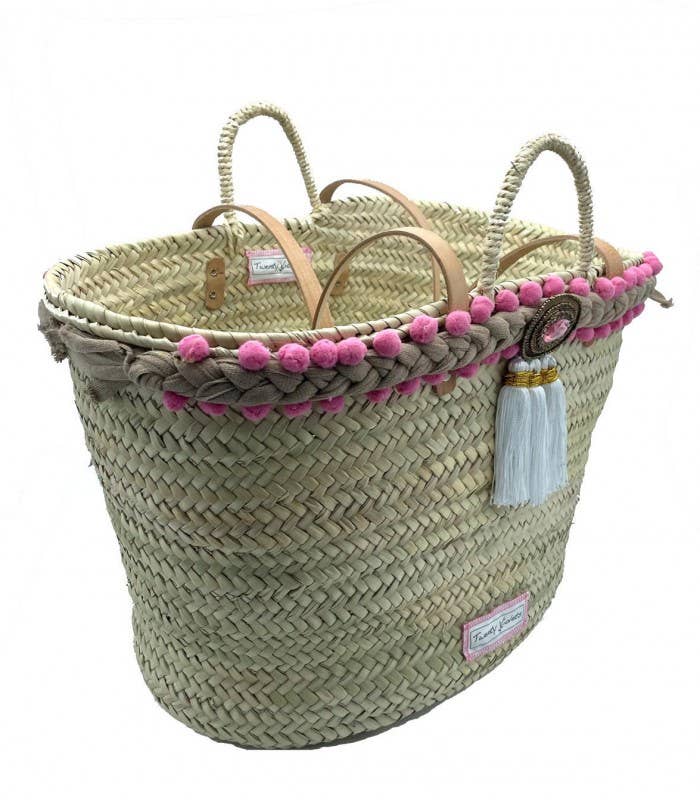 Twenty Violets – wholesale Beach bag – Medium Large Natural S'Agaro Carrycot - 53 x 30 cm4