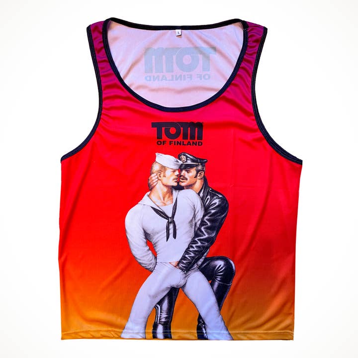 Tom of Finland Mesh Tank Top — "Slutty Sailor" for wholesale by Peachy Kings / Kweer Cards