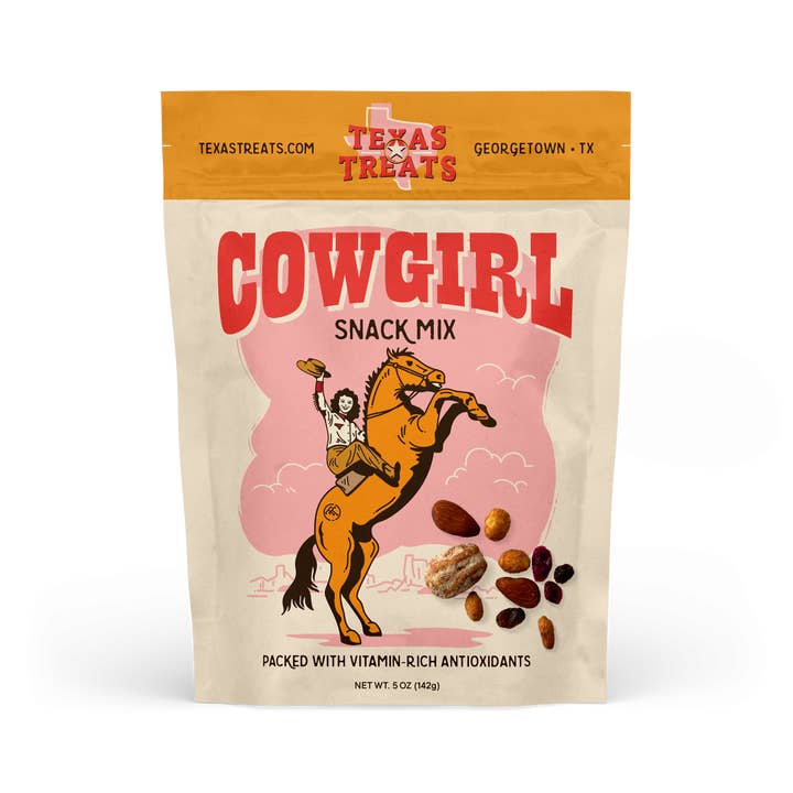 Cowgirl Snack Mix 3oz. for wholesale by Texas Treats