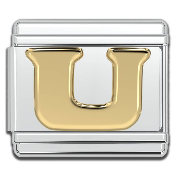 Natalia - Wholesale Individual Charm/Pendant - Italian Charm Letters A-Z - 9mm Gold Bracelet Charms17