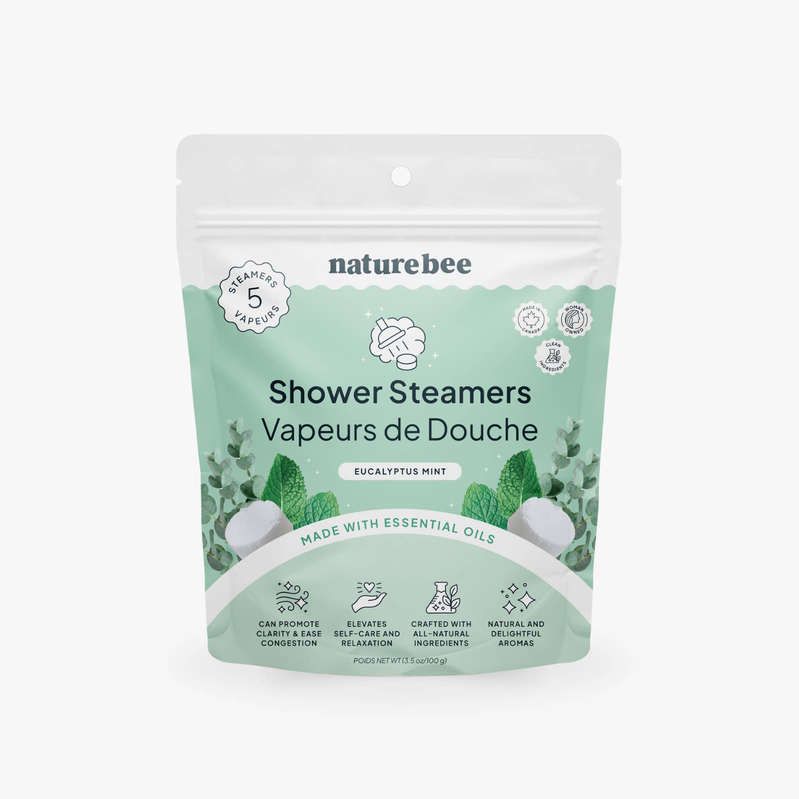 NATURE BEE - Wholesale Shower steamer/bomb - Refreshing Mint Shower Steamers | Nature Bee