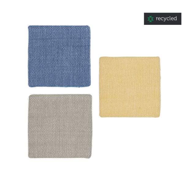 Yellow PET outdoor chair pad. HERRINGBONE for wholesale on Faire
