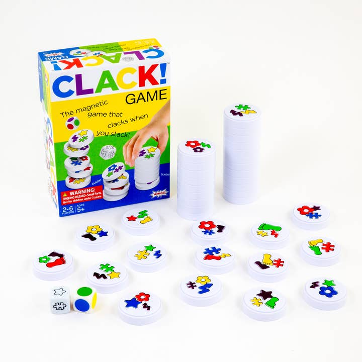 AMIGO Games - Wholesale Stacking Game - CLACK! – The Magnetic Game that Clacks as You Stack!