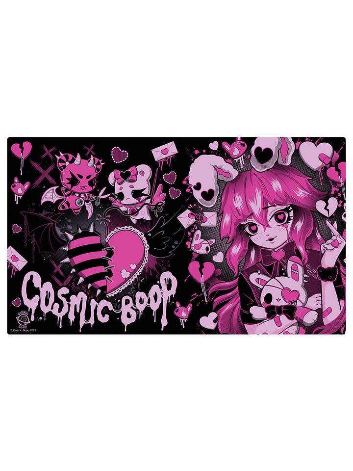 Tapis de souris/bureau XL Lettres d'amour Cosmic Boop pour la vente par Grindstore