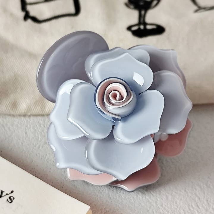 ACCITY - Wholesale Hair Clip - Women's - Rose Acetate Hair Clip - Sweet and Elegant_CWAHA071923
