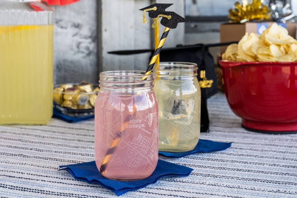 Well Told - Wholesale Drinking Glass/Cup - CUSTOM ETCHED - U.S. City / Town Map - Mason Jar - 16 oz3