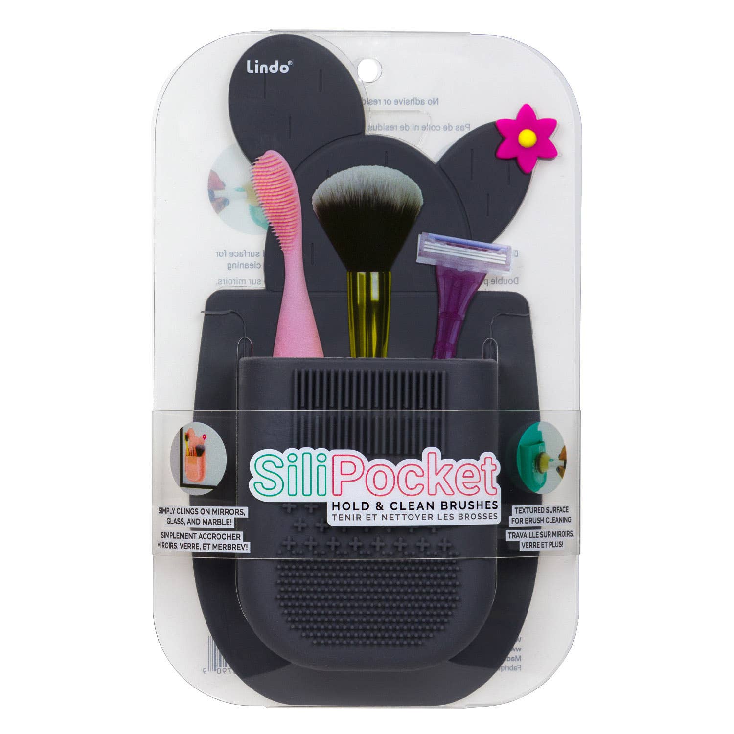 Lindo – wholesale Makeup brush cleaner – Lindo SiliPocket - Brush Pocket and Brush Cleaning Pad2