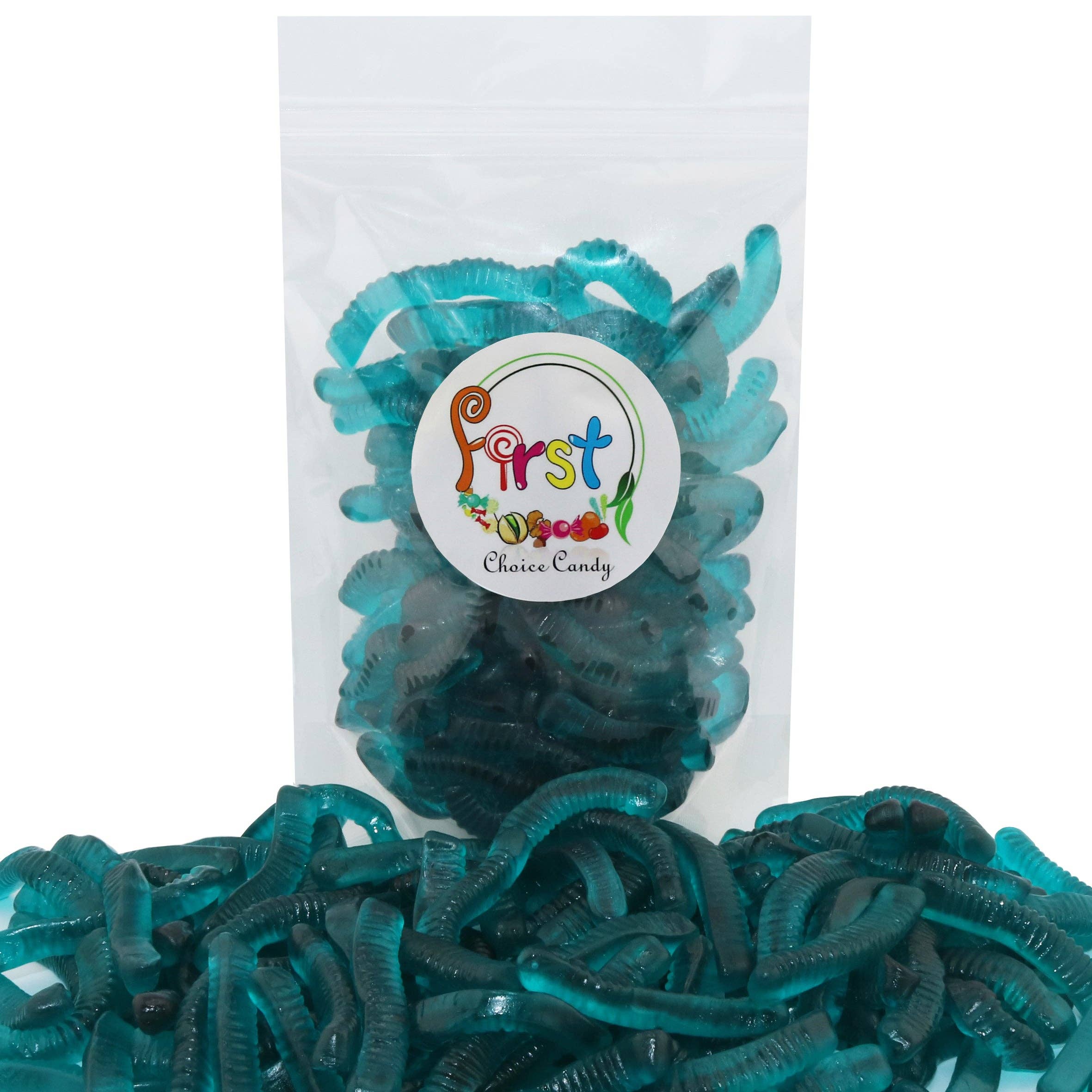 First Choice Candy - Wholesale Gummy - BLUE RASPBERRY GUMMY WORMS6