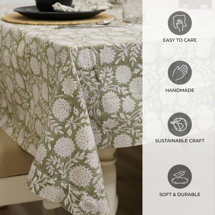 Fabdivine - Wholesale Tablecloth - Traditional Indian Block Printed Tablecloth-Rajat7