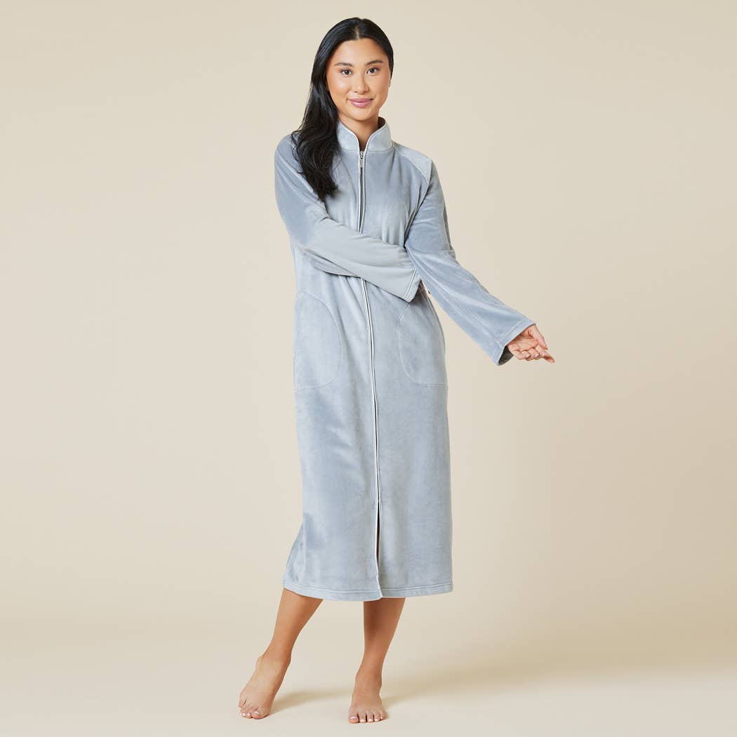 Softies - Wholesale Robe - Women's - Women's Serenity Zip Robe with Standup Mandarin Collar