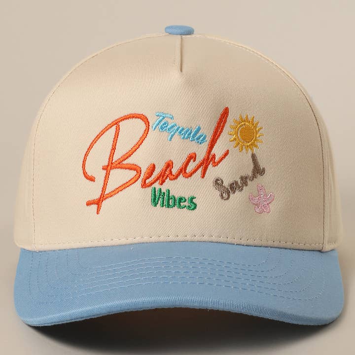 Fashion City - Wholesale Trucker Hat - Unisex - BEACH TEQUILA SAND VIBES Two-Tone Trucker Hat13
