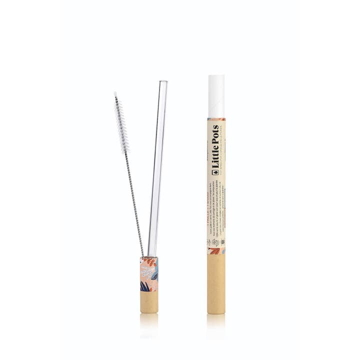 Little Pots - Wholesale Drinking Straw - SET 1 GLASS STRAW