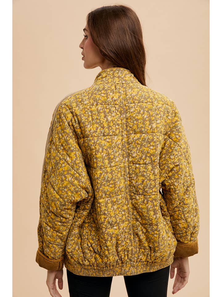 In Loom - Wholesale Puffer Jacket - Women's - QUILTED CORDUROY PUFFER JACKET