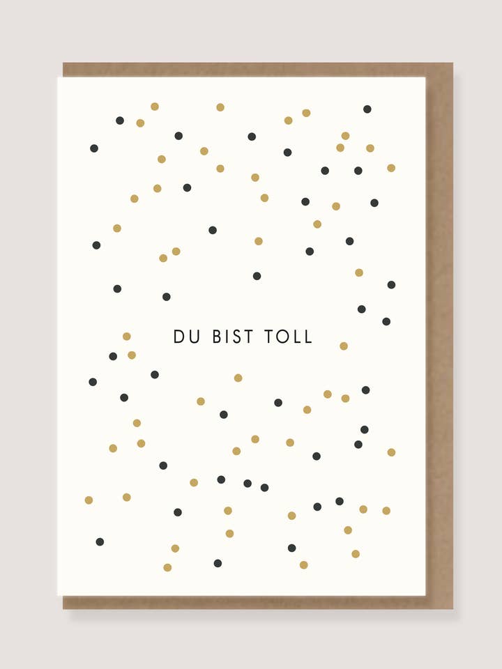 Folding card with envelope - “Confetti - You are great” for wholesale by LØTTEBOM