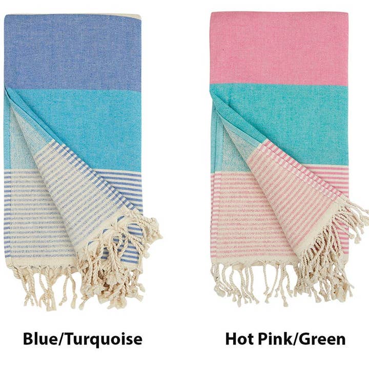 Toalha turca havaiana com forro felpudo para praia, banho, sauna e hammam por atacado de Kikoya