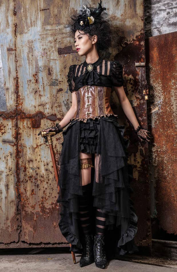 Western Fashion - Wholesale Skirt - Women's - SP100 - Steampunk Long Skirt2