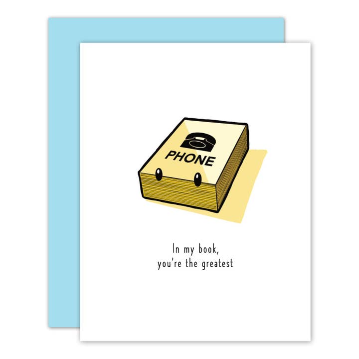 Theater of the Obsolete - Phone Book Appreciation Card for wholesale by The Lobster Studio