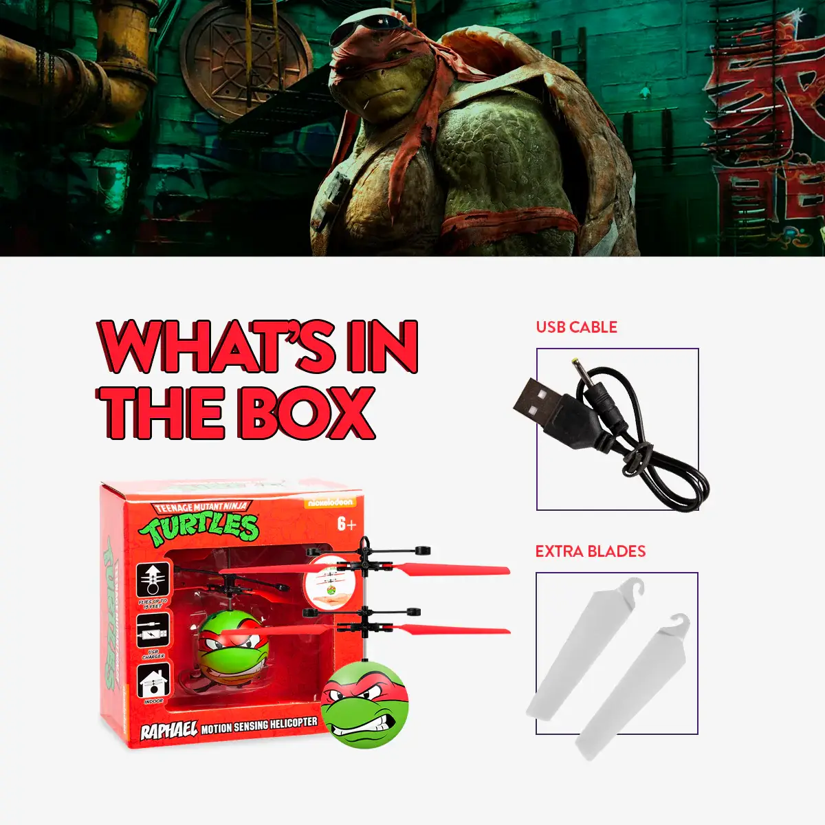 World Tech Toys - Wholesale Toy Plane - Kids - Nickelodeon TMNT Raphael UFO Ball  Helicopter2