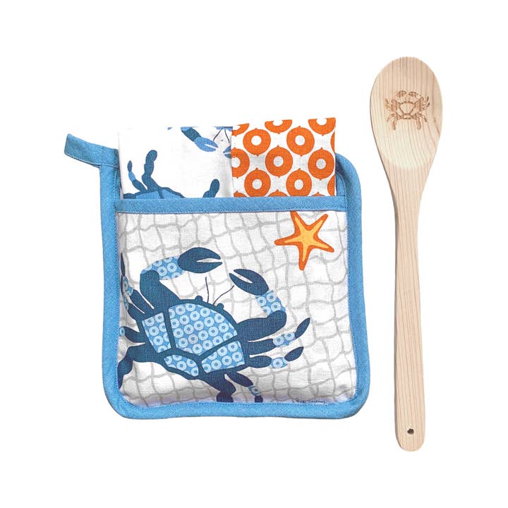 C&F Home - Wholesale Oven Mitt/Pot Holder - Crab Pot Holder Set