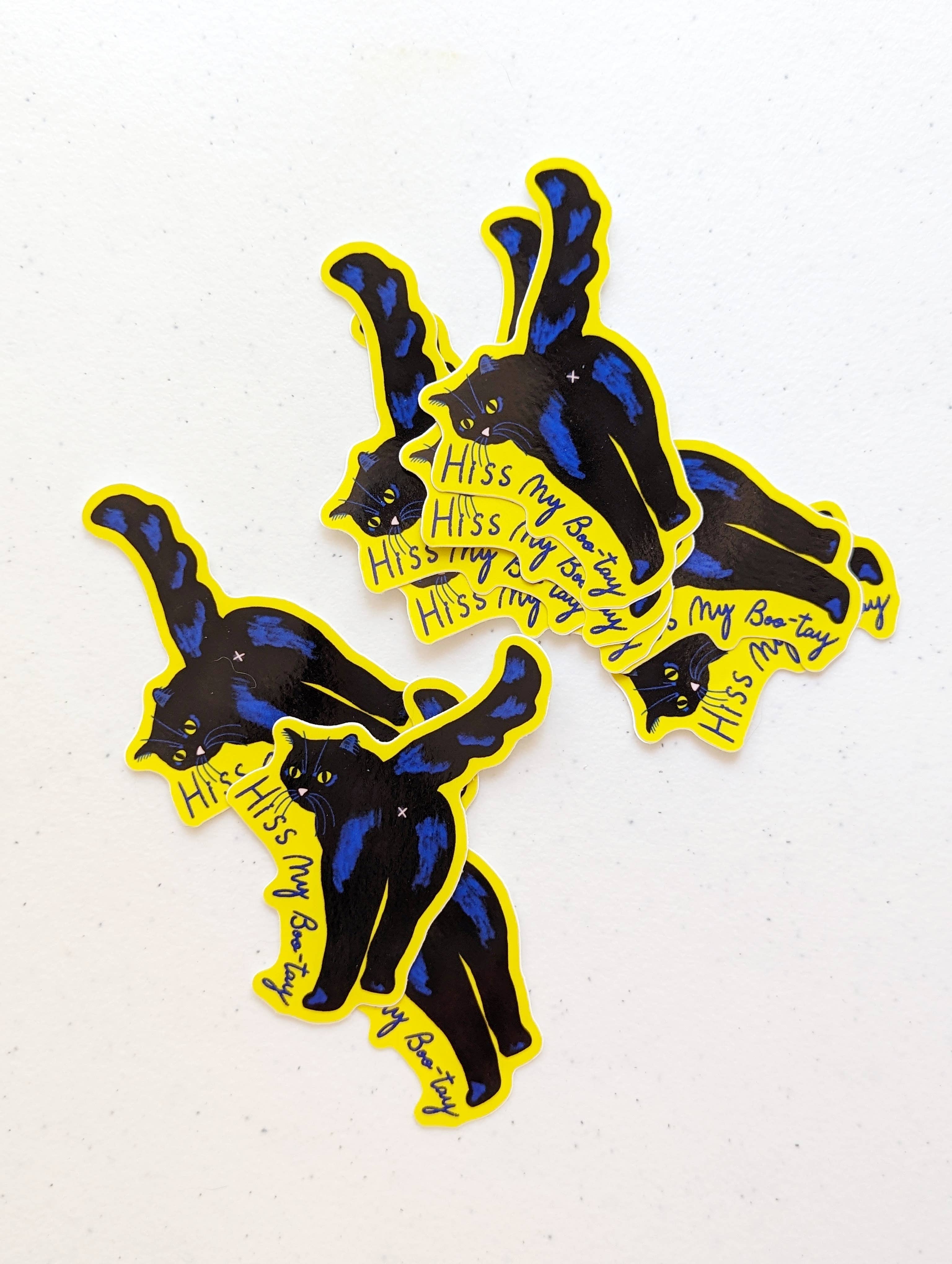 Aria Studio Crafts - Wholesale Sticker - Black cat " Hiss my Bootay " 1