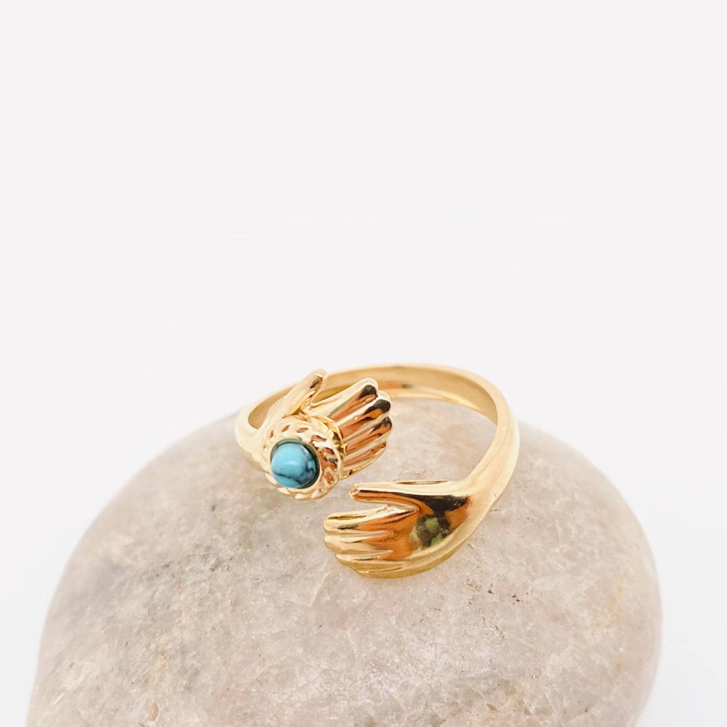 Mio Queena - Wholesale Single Stone/Solitaire Ring - Stainless Steel Inlaid  Stone Gold-plated Rings - FGS/CS1