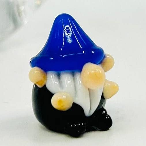 Tiny Glass Rainbow Gnomes, 252 - Blue for wholesale by Luke Adams Glass