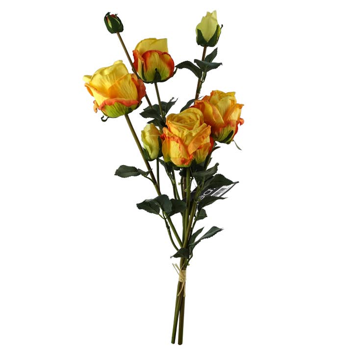 Yellow Rose Artificial Flowers for wholesale by Leaf Design UK LTD