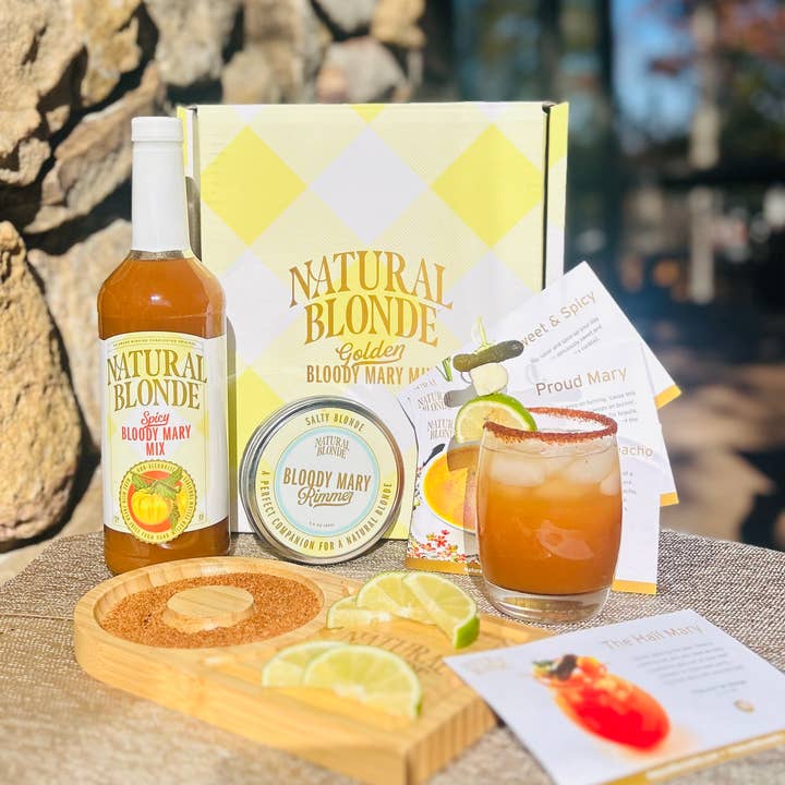 Natural Blonde Mix - Wholesale Cocktail Mix/Syrup - Natural Blonde Bloody Mary Gift Set - Spicy Blonde
