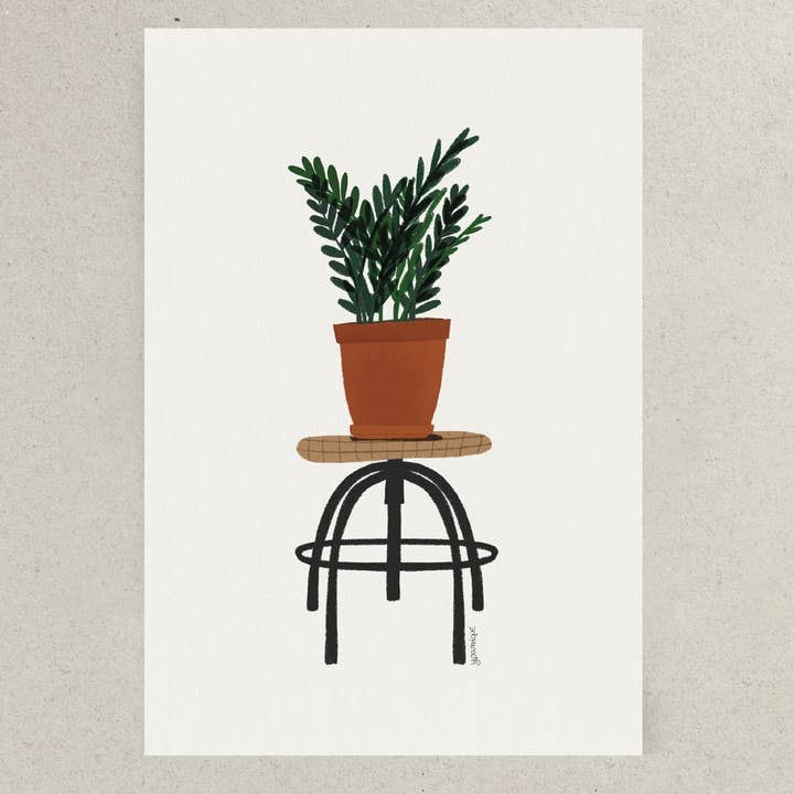 ypamiqué - Wholesale Art Print - A5 Print The Pot on the Stool1