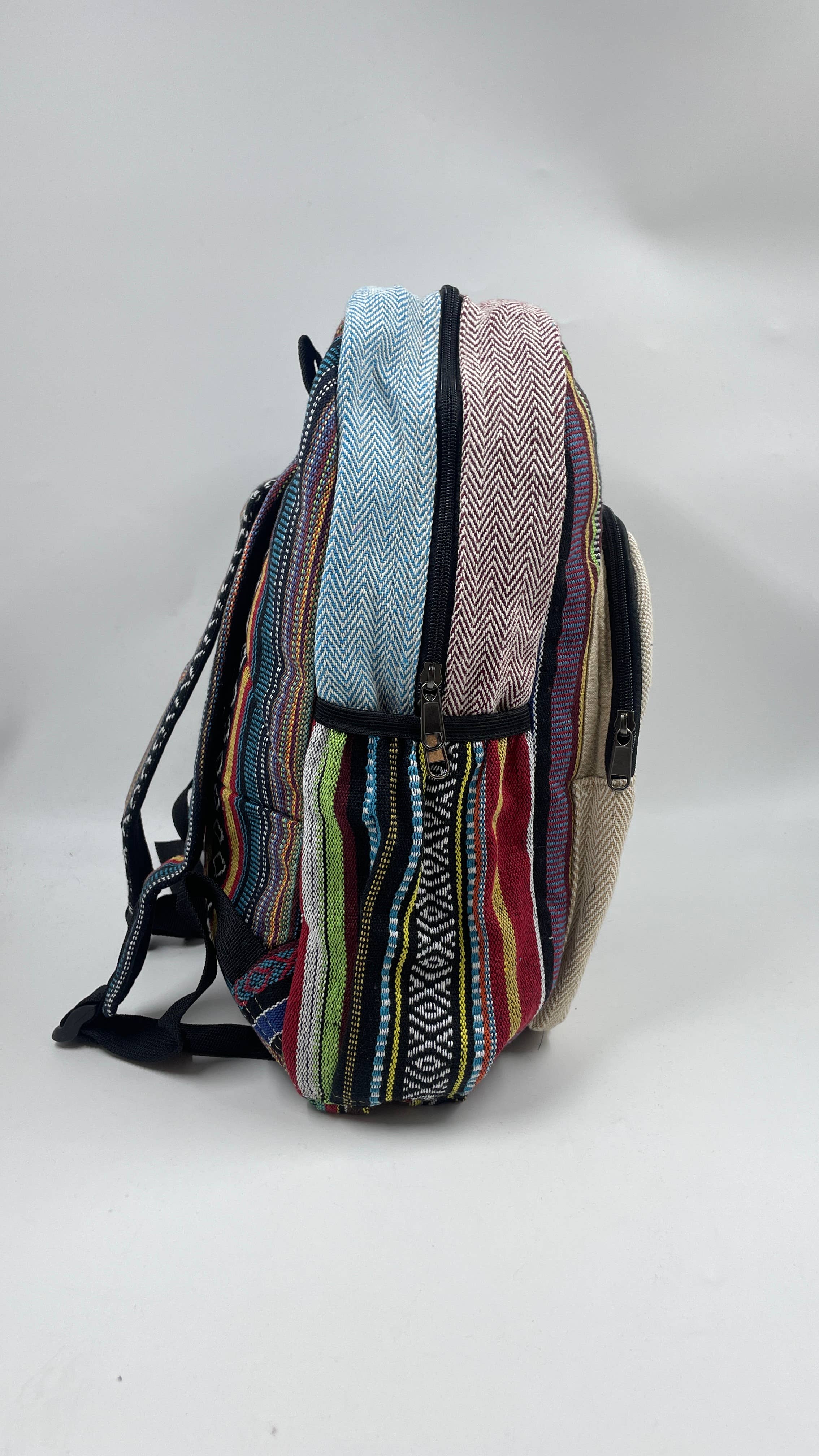 Funky Yak Ltd – wholesale Backpack – Women's – 100% Quilted Handmade Himalayan Hemp BackPack-Elephant Embro1