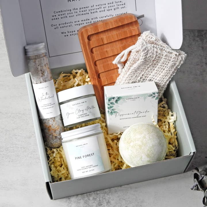 Natural Amor LLC - Wholesale Bath & Body Set - Spa Bath Body Gift Set| Natural Skincare Gift Sets