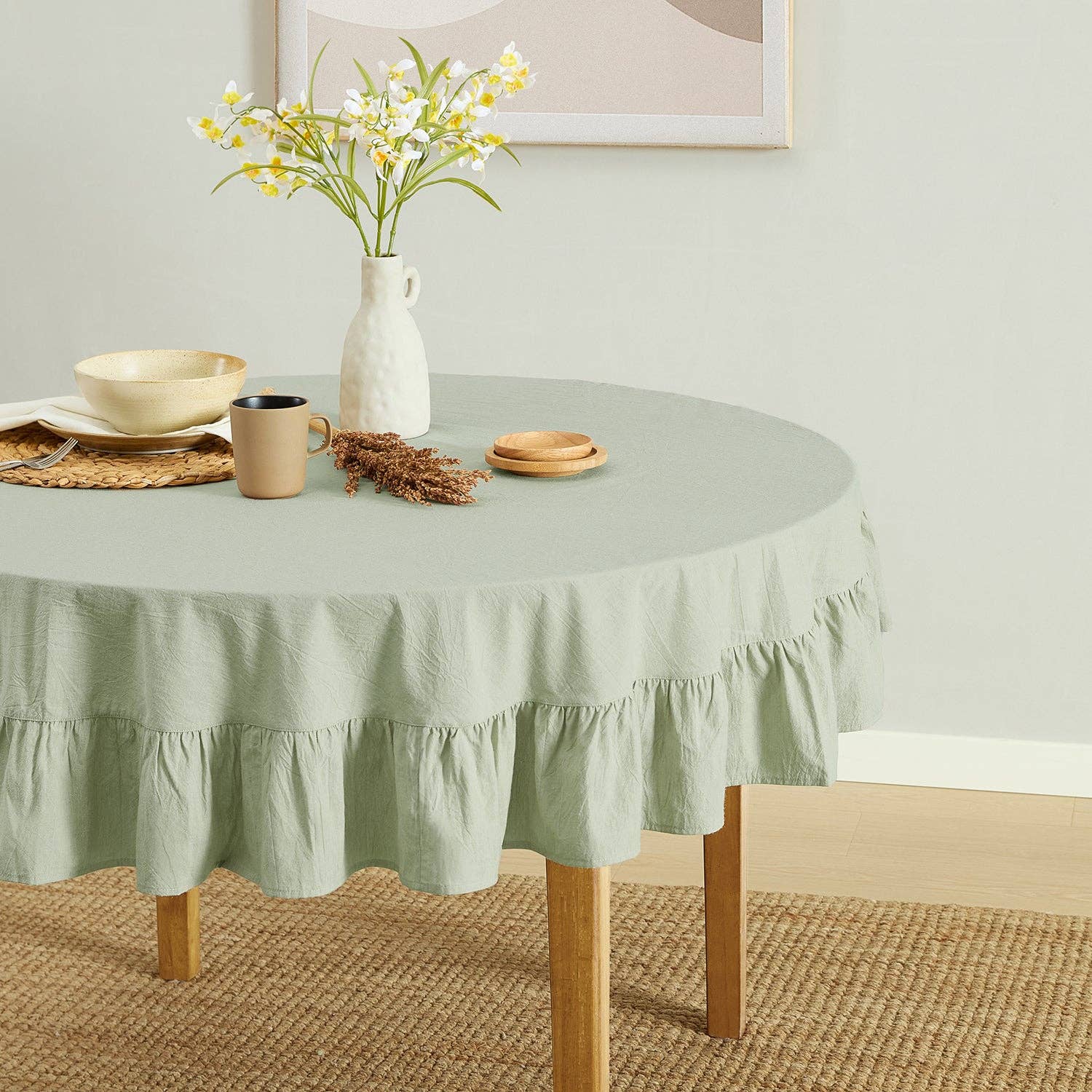 Monday Moose - Wholesale Tablecloth - Corcovado Tablecloth (Sage Green)6