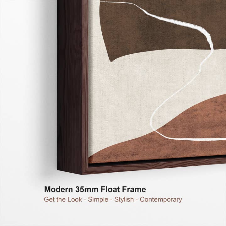 Artocolor - Wholesale Art Print - Extra Large Set of 3 Framed Wall Art for Living Room - Abstract Brown Canvas