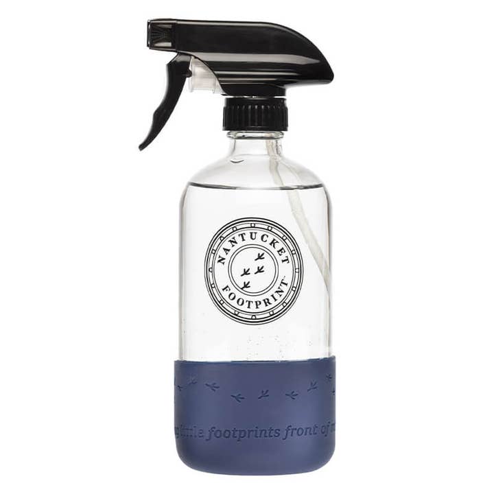 Reusable 16 oz Glass Spray Bottle (Empty) with Silicone Base for wholesale by Nantucket Spider