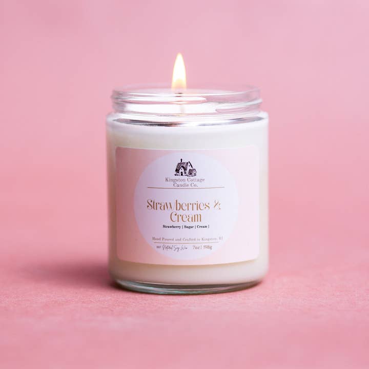 Kingston Cottage Candle Co. - Wholesale Jar/Filled Candle - Strawberries and Cream Candle