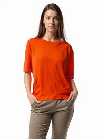 Ladies short sleeves,crew neck 100% cotton T shirt.Style 102 for wholesale by Stylish Shirley & ESJAYMENSWEAR