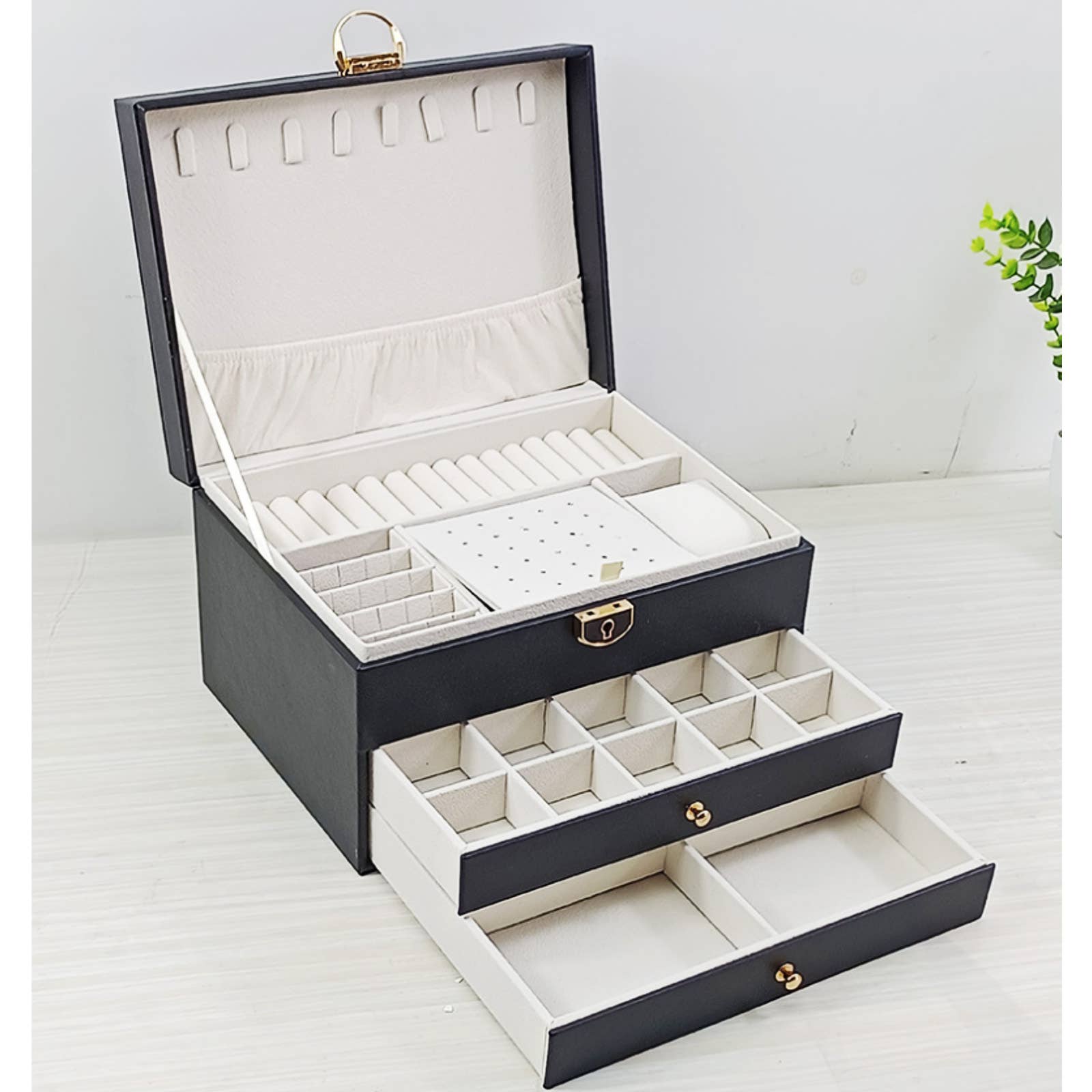 wandf - Wholesale Jewelry Box/Organizer - Durable 3-Drawer Large Capacity Jewelry Accessories Storage4