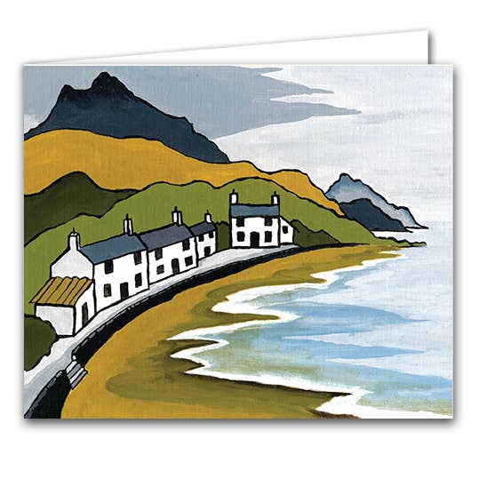 Blank Greeting Card - ''Seaside Cottages" - SBC54 for wholesale by Silver Birch Cards