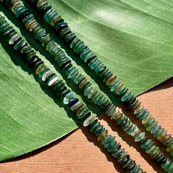 Silk Road Roman Glass Saucer 8mm Bead Strand for wholesale by Bead Goes On