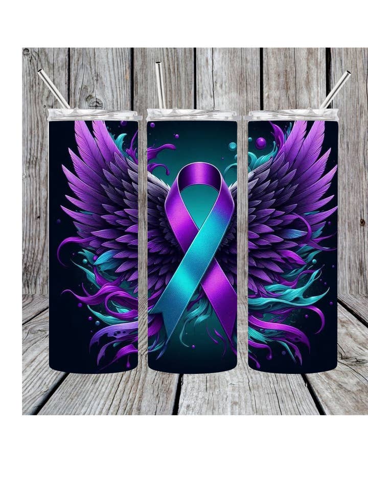 Suicide awareness tumbler for wholesale by Eclectic Wallflower Boutique