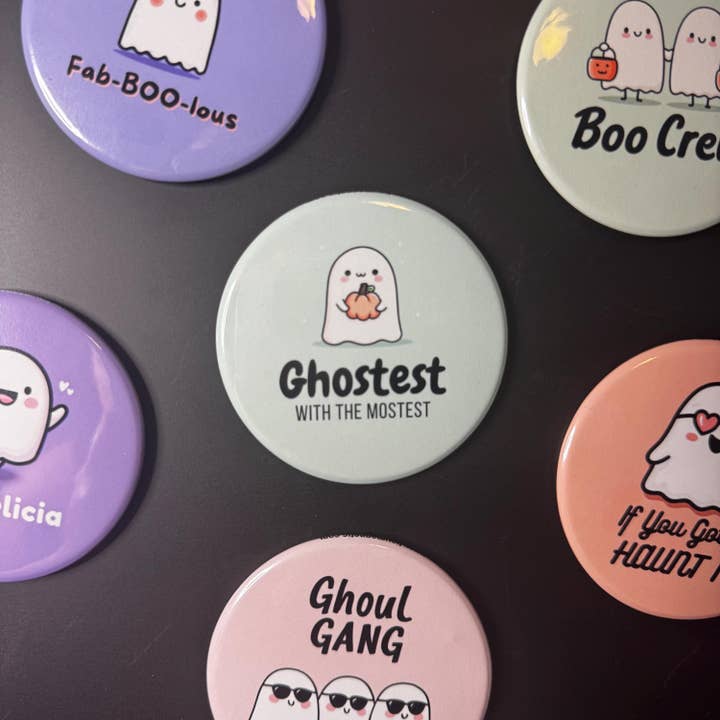Tieu Magnetic - Wholesale Magnet - Boo Crew Magnet – Two Cute Ghosts with Candy Buckets6