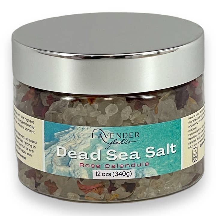 Sels de la mer Morte à la rose et pour la vente par Lavender Falls