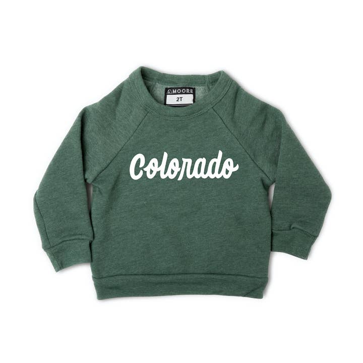 Børn Colorado Script Crewneck Sweatshirt for engroshandel hos Moore Collection